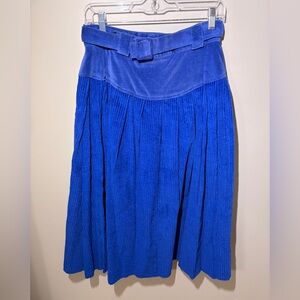 Vintage 90s Together! Blue High Waisted Corduroy Skirt size 10 - 100% Cotton